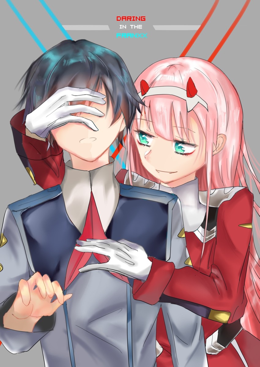 zero two and hiro (darling in the franxx) drawn by yao14650