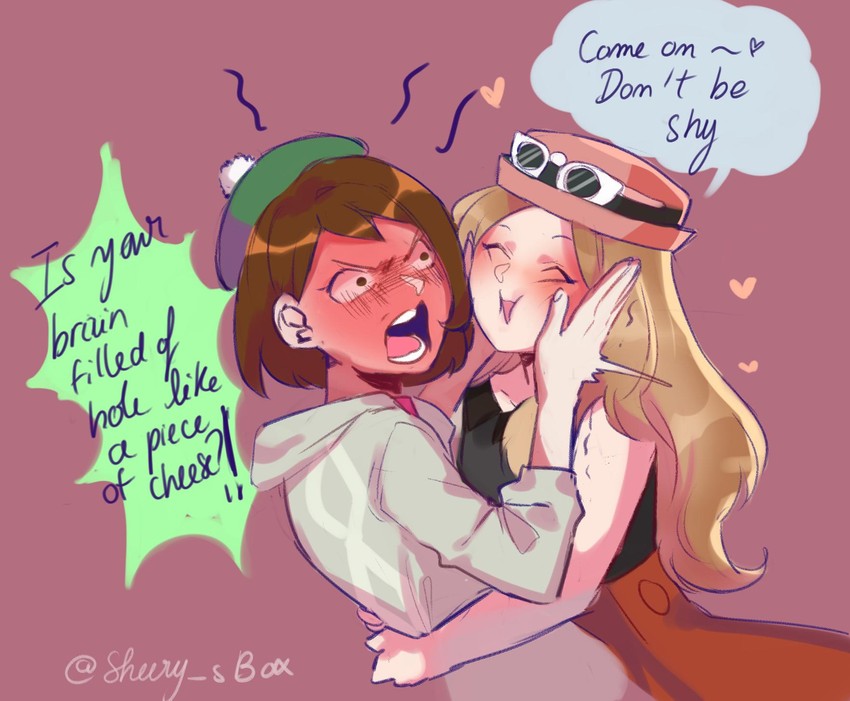 gloria and serena (pokemon and 2 more) drawn by sheery_sbox