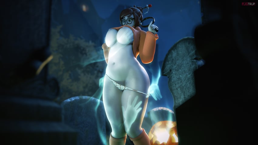mei and velma dinkley (overwatch and 2 more) drawn by fugtrup