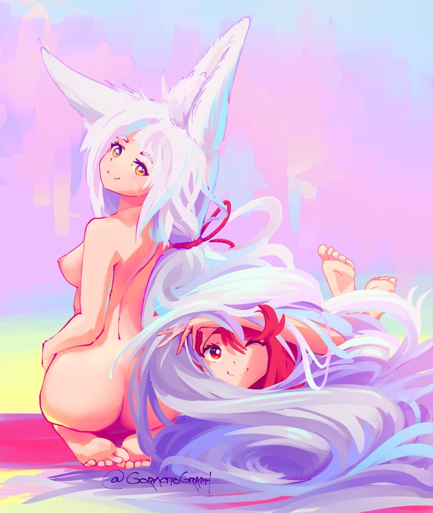 pyra and nia (xenoblade chronicles and 1 more) drawn by gormottograph