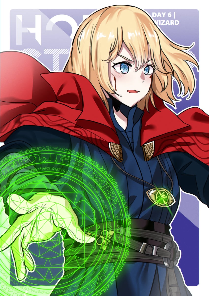 watson amelia and doctor strange (hololive and 2 more) drawn by zikryzero