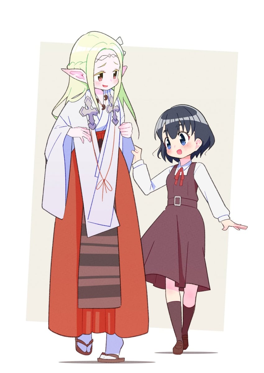 eldali ilma fanomenel and koganei koito (edomae elf) drawn by aly_(eshikidori)