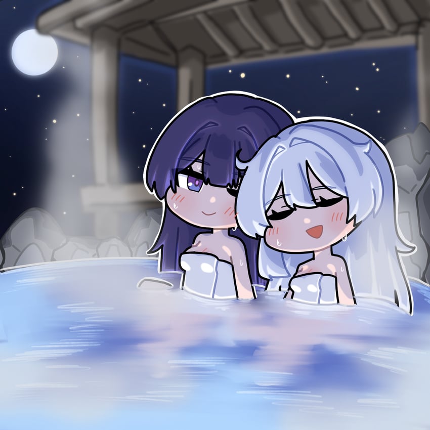 kiana kaslana and raiden mei (honkai and 1 more) drawn by mokkyo_(motkyo)