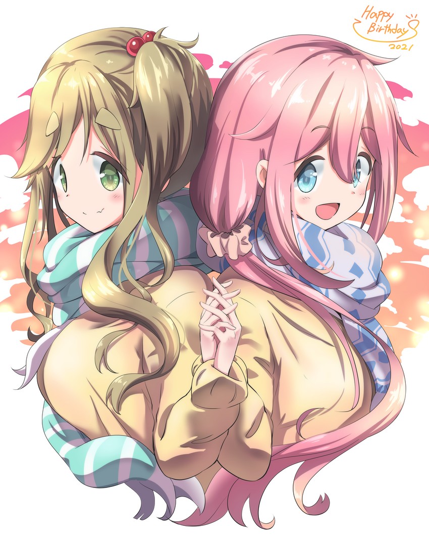 kagamihara nadeshiko and inuyama aoi (yurucamp) drawn by n2midori