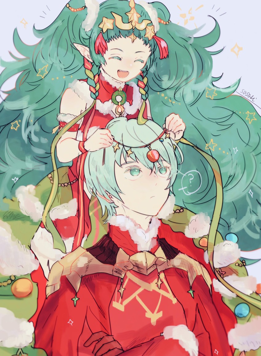 sothis and male byleth (fire emblem and 2 more) drawn by sasaki_(dkenpisss)