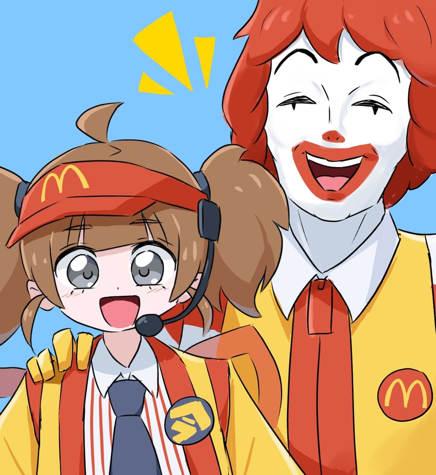 imadake dabuchi tabemi and ronald mcdonald (mcdonald's) drawn by shadow_(modeler3622)
