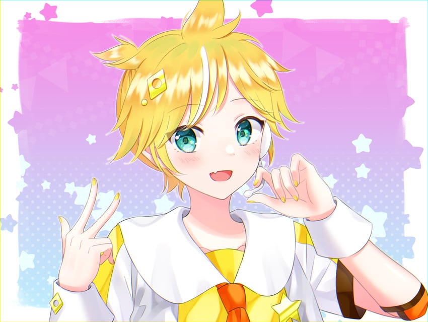 kagamine len and magical mirai len (vocaloid and 1 more) drawn by rooibos