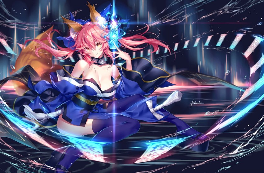 tamamo and tamamo no mae (fate and 1 more) drawn by kousaki_rui