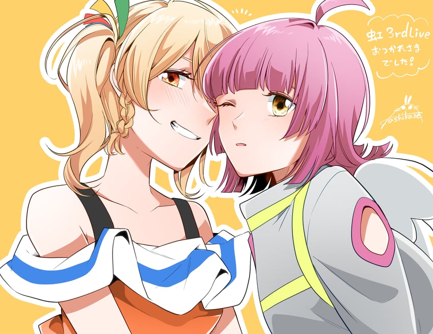 tennoji rina and miyashita ai (love live! and 1 more) drawn by kashikaze