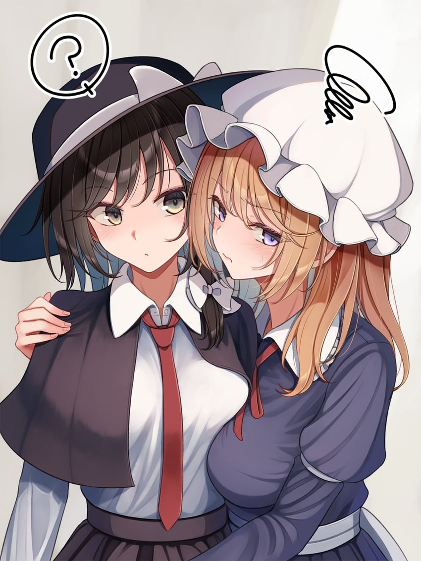 usami renko and maribel hearn (touhou) drawn by fumei_(mugendai)