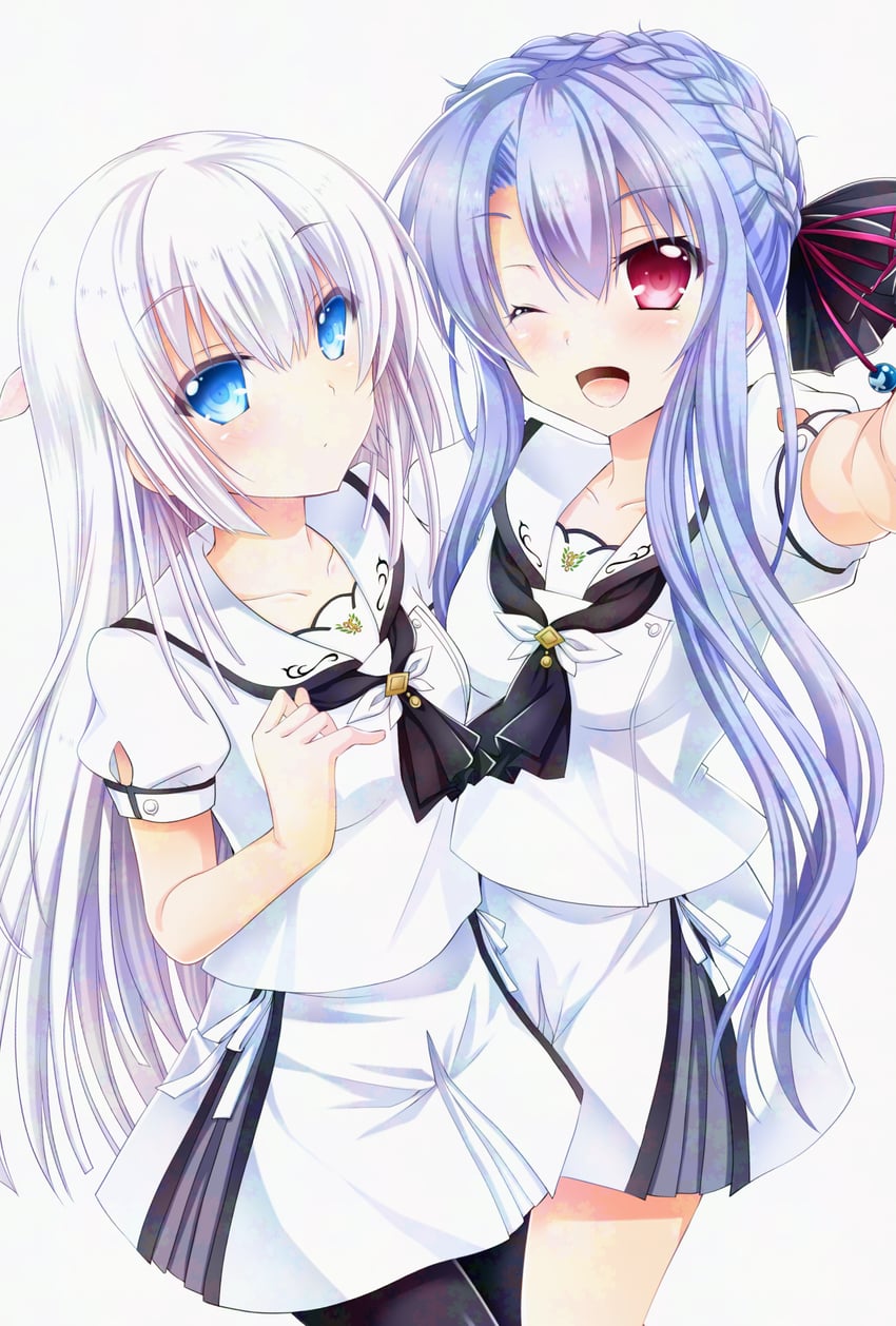 naruse shiroha and sorakado ao (summer pockets) drawn by chibinon