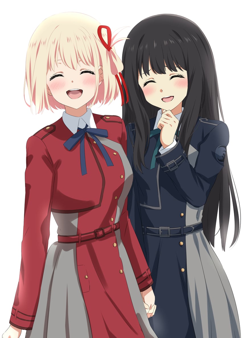 nishikigi chisato and inoue takina (lycoris recoil) drawn by dars_(recolors)
