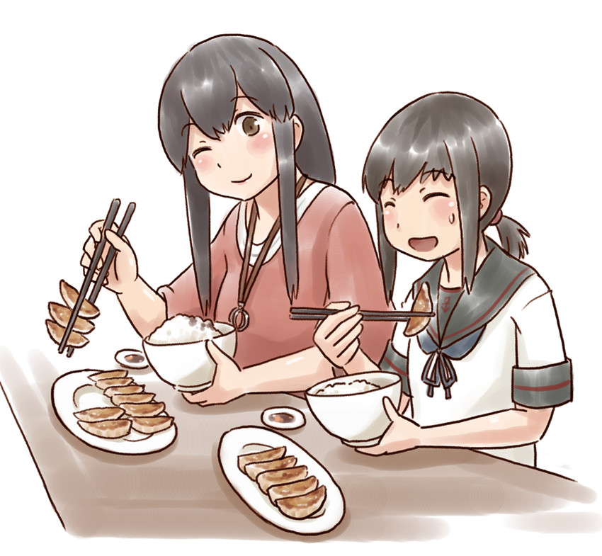 akagi, fubuki, and fubuki kai ni (kantai collection and 1 more) drawn by karasu_(naoshow357)