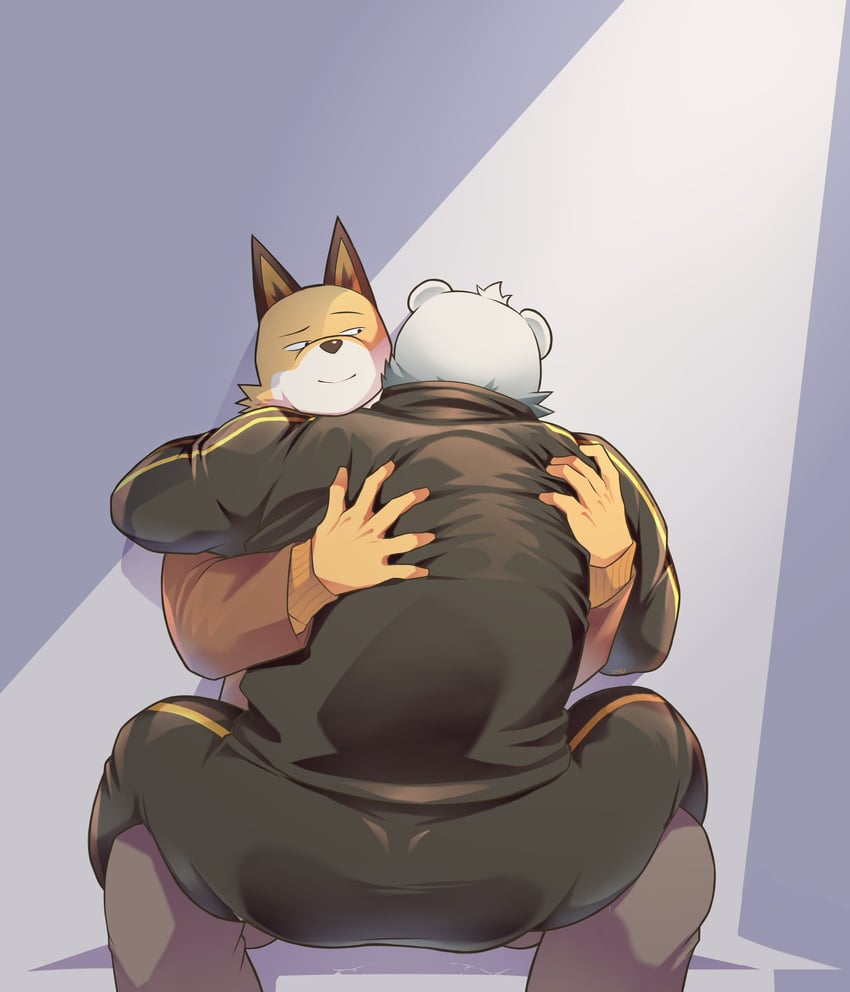 sekiguchi and yamamoto fuyuki (odd taxi) drawn by osu_(osumankokuou)