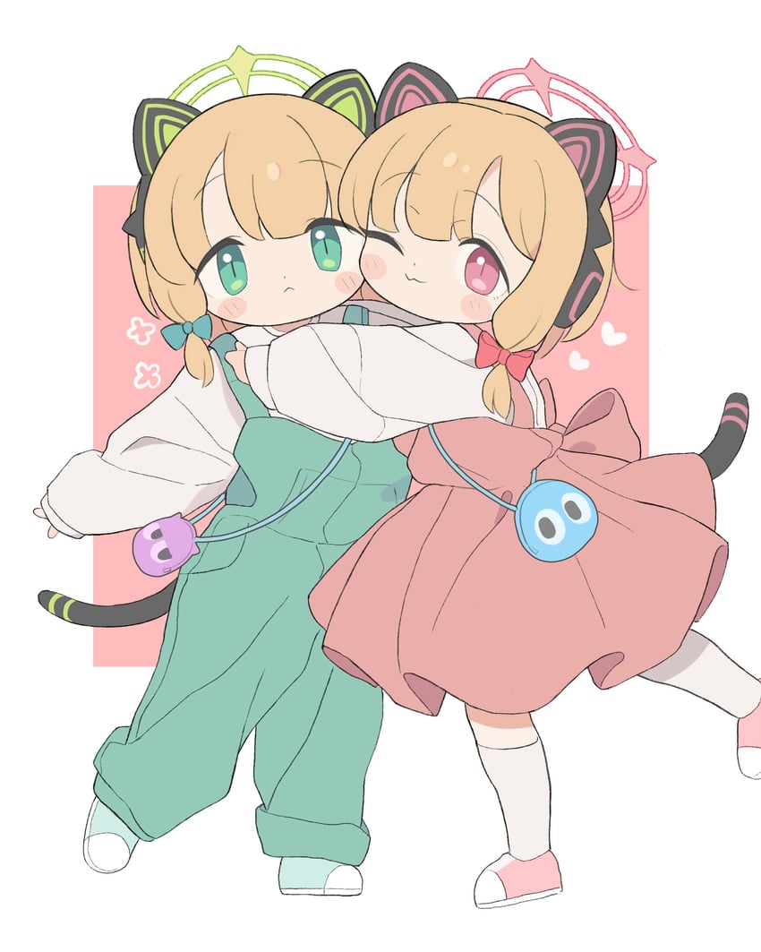 momoi and midori (blue archive) drawn by ketsu_juuji_killer_(kejuki)