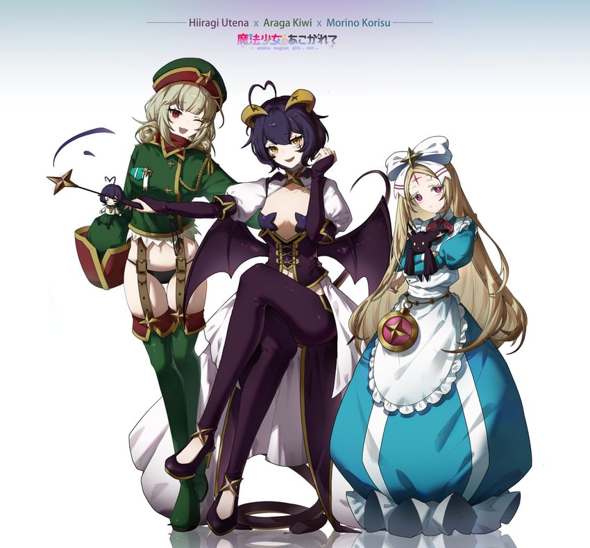 hiiragi utena, magia baiser, araga kiwi, leoparde, morino korisu, and 2 more (mahou shoujo ni akogarete) drawn by user_xxst3332