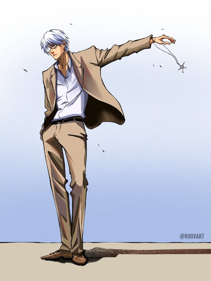 ishida ryuuken (bleach) drawn by ririvart