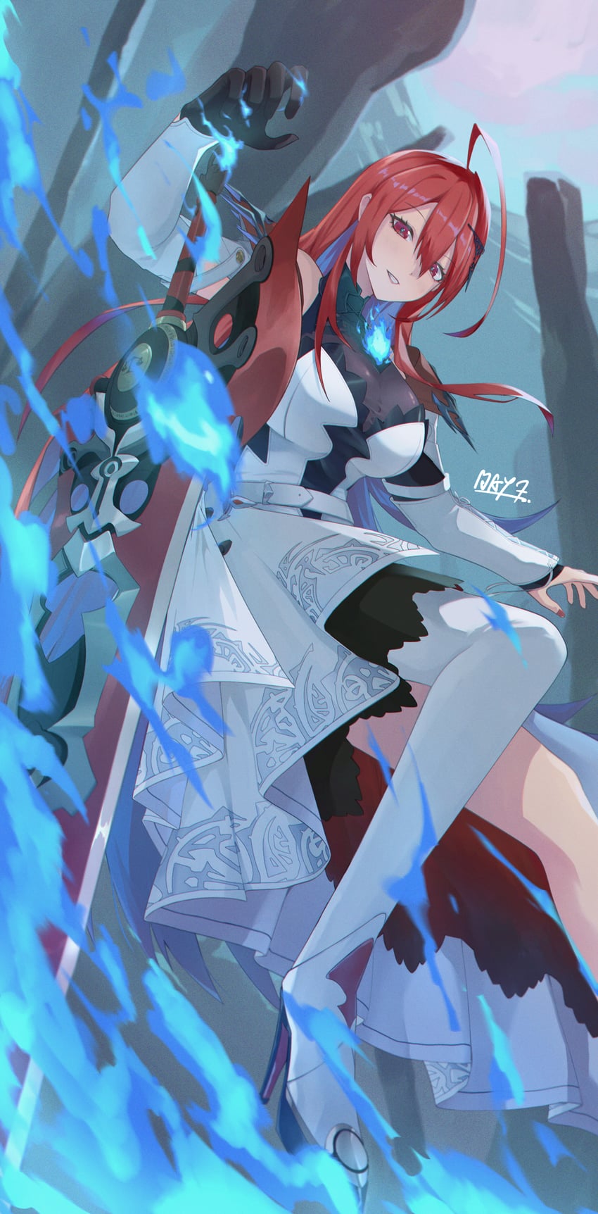 elizabeth rose bloodflame (hololive and 1 more) drawn by akirahong_1130