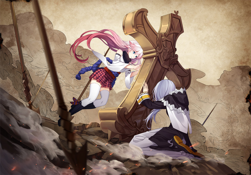 theresa apocalypse and yae sakura (honkai and 1 more) drawn by sougishi_ego