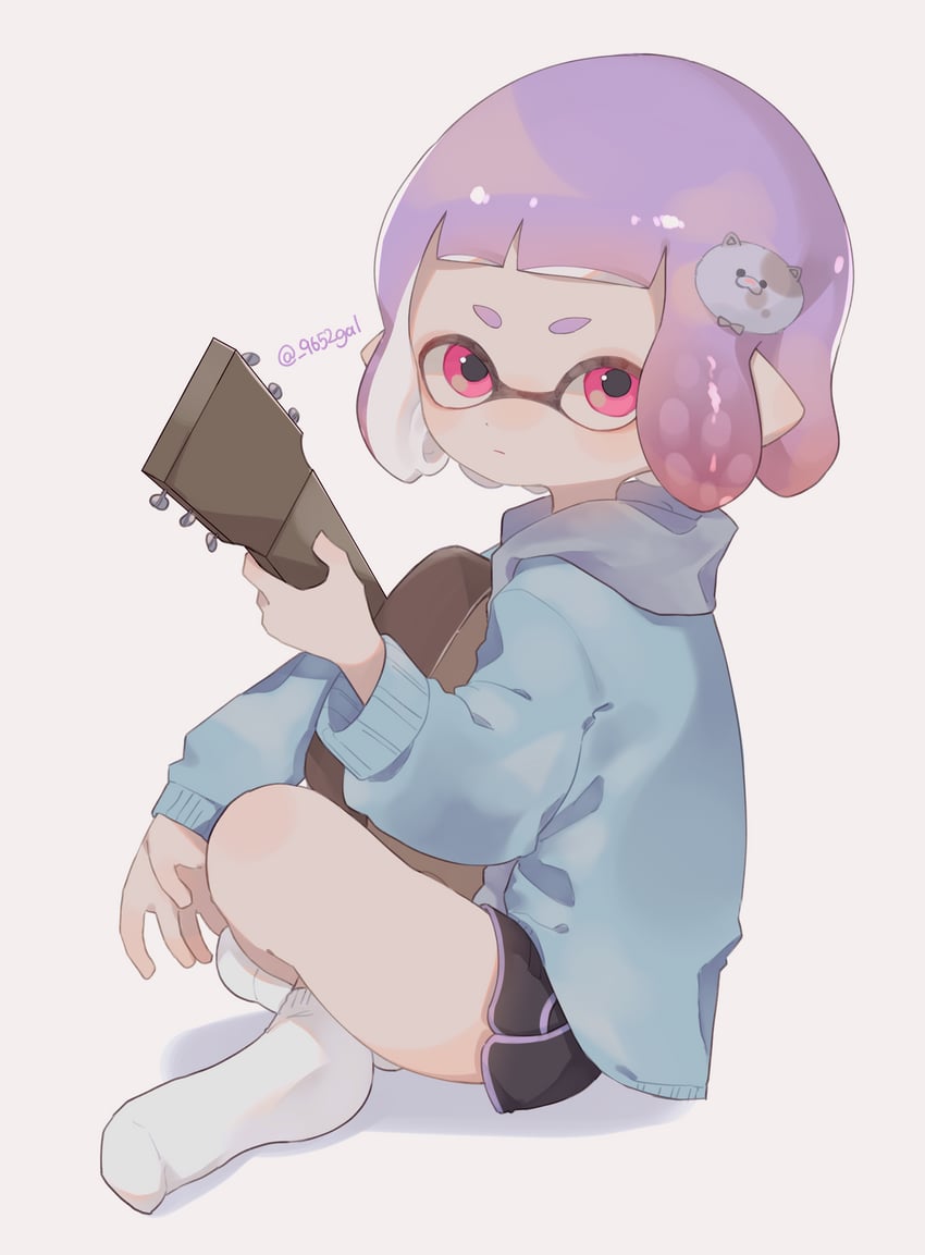 inkling player character and inkling girl (splatoon) drawn by sabata_saba