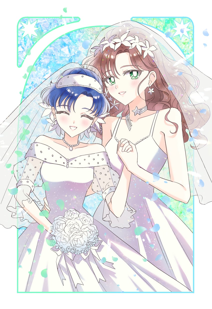 mizuno ami and kino makoto (bishoujo senshi sailor moon) drawn by loveodoro