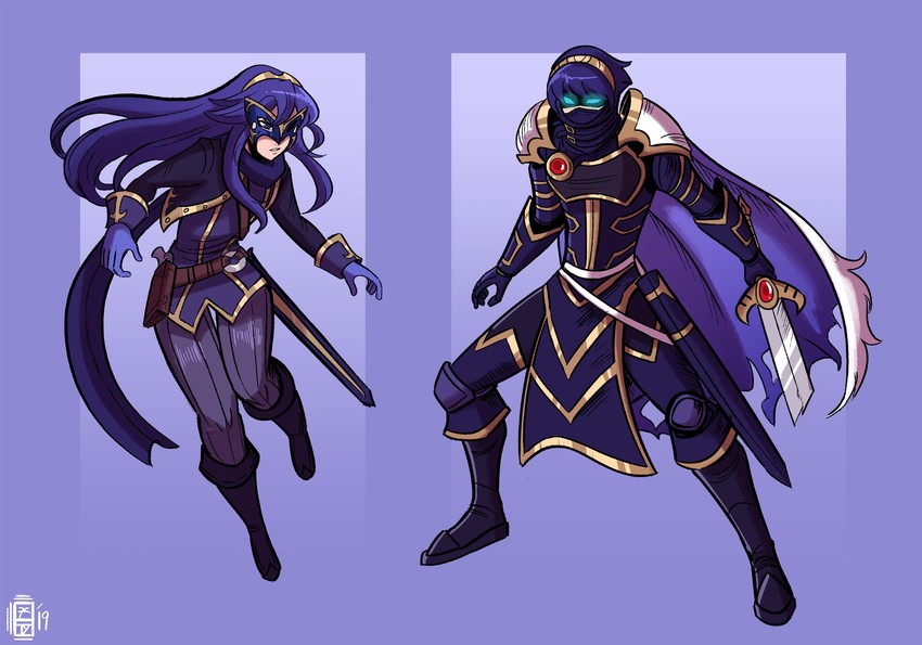 lucina and marth (fire emblem and 5 more) drawn by scruffyturtles
