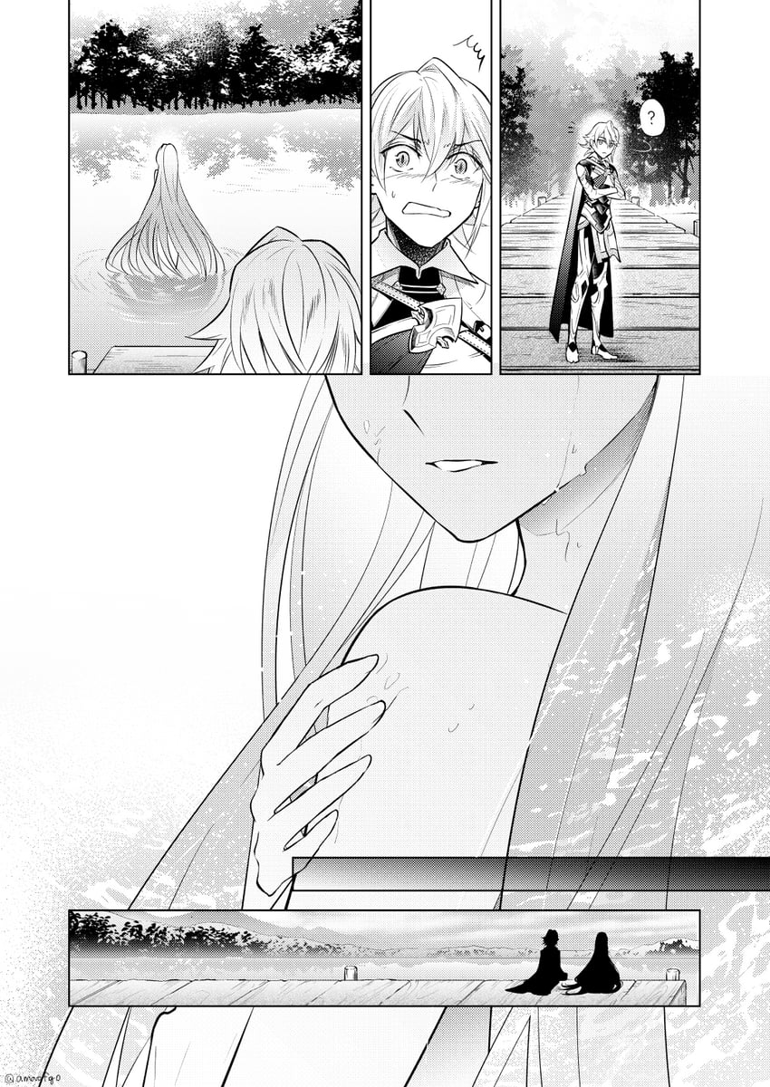 azura and male corrin (fire emblem and 1 more) drawn by amao_miyuki