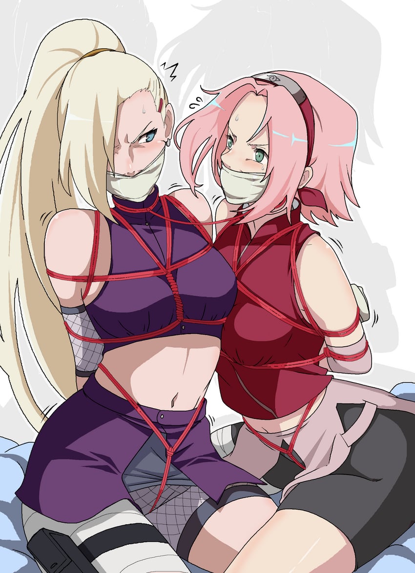 haruno sakura and yamanaka ino (naruto and 1 more) drawn by tiedtiki