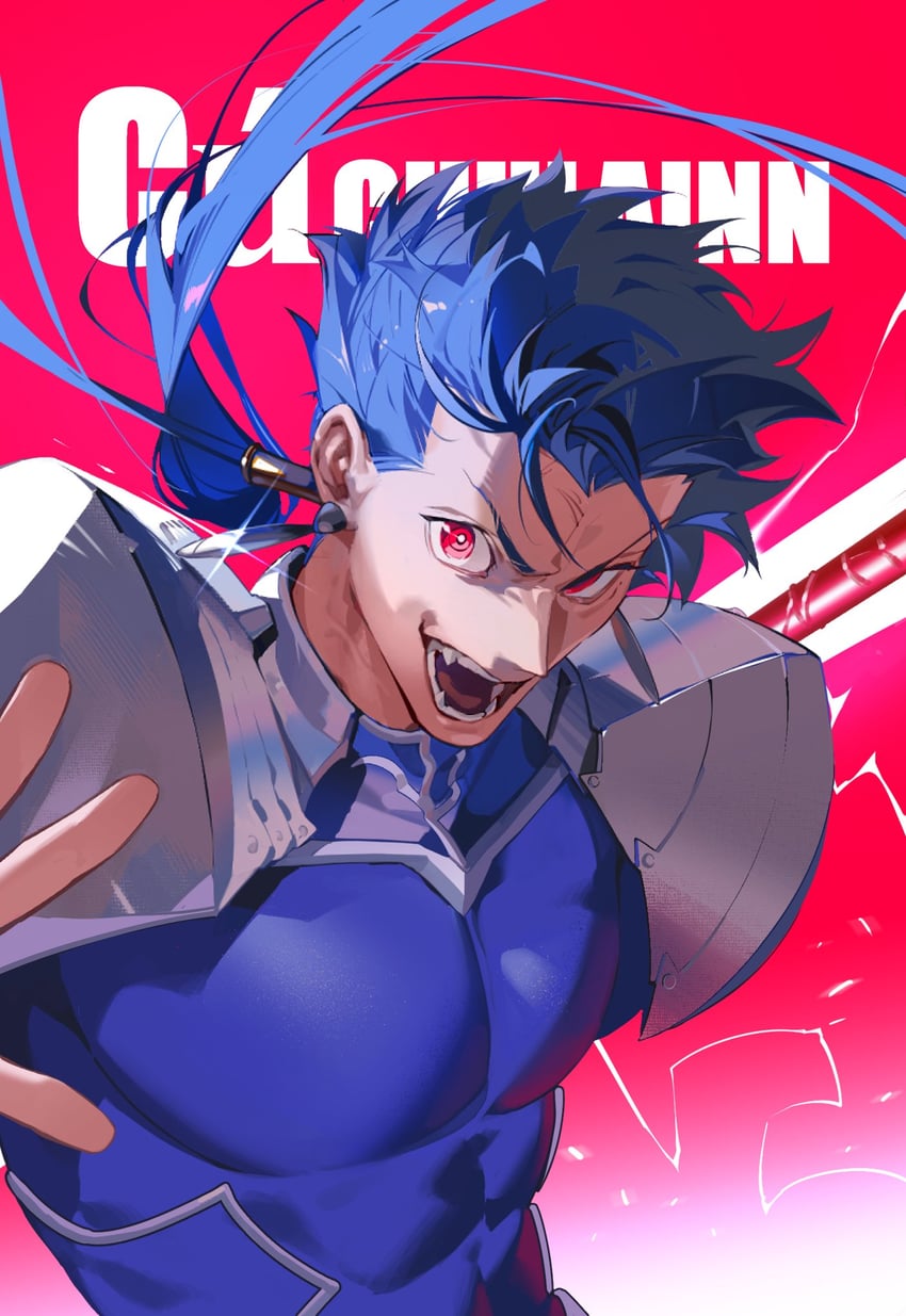 cu chulainn (fate and 1 more) drawn by tobu_(bilibil)