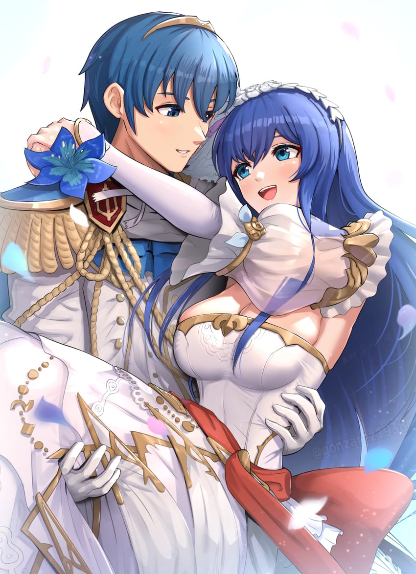 marth and caeda (fire emblem and 2 more) drawn by gonzarez