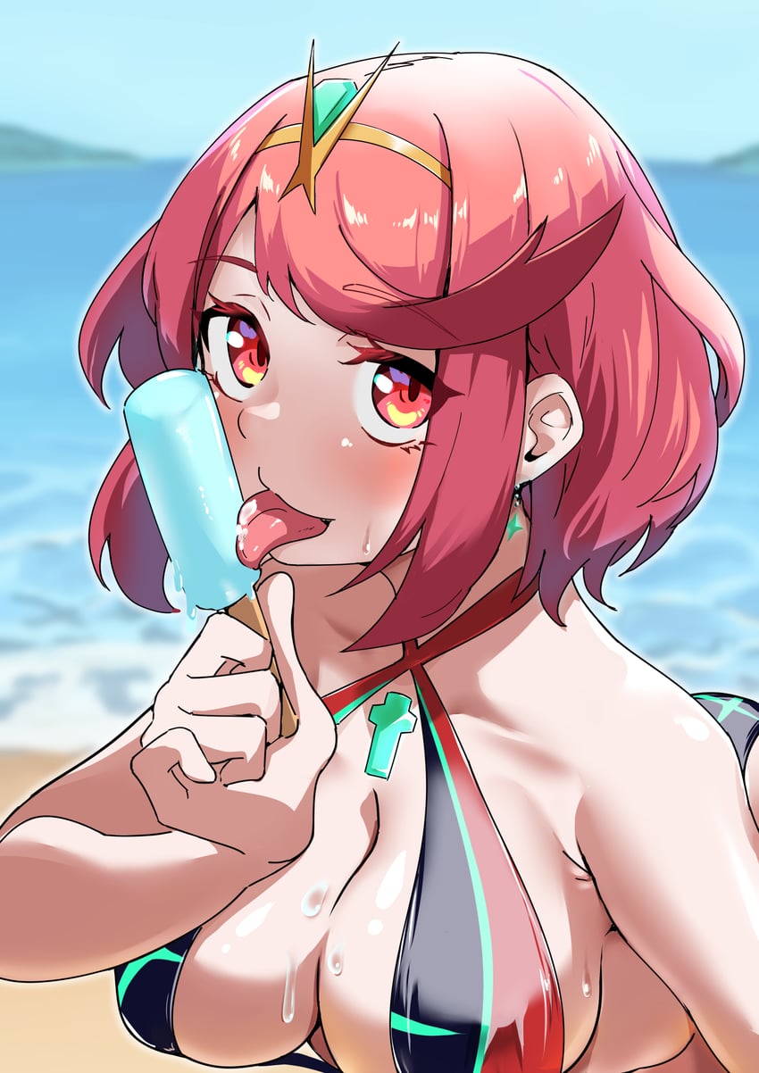 pyra (xenoblade chronicles and 1 more) drawn by timosan