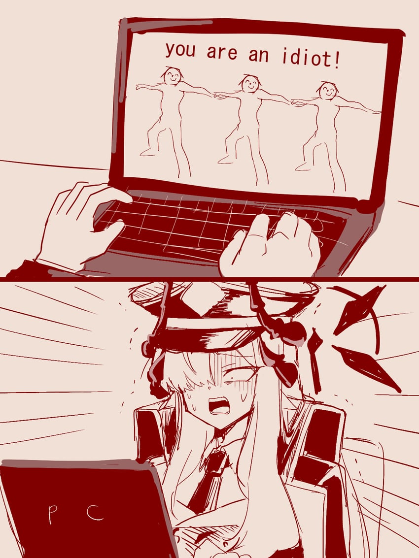 sensei, doodle sensei, and makoto (blue archive) drawn by sab6u
