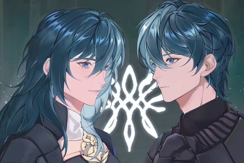female byleth and male byleth (fire emblem and 1 more) drawn by bbb52486717