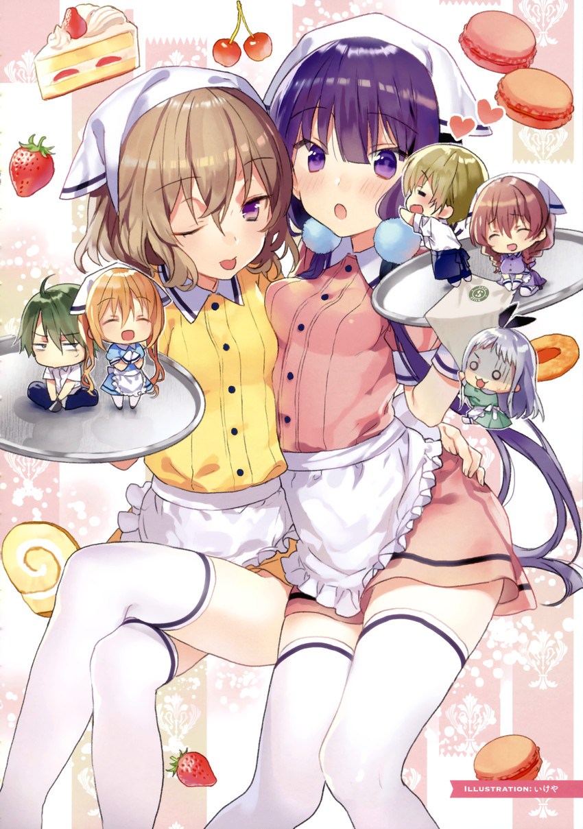 hinata kaho, sakuranomiya maika, hoshikawa mafuyu, kanzaki hideri, amano miu, and 2 more (blend s) drawn by ikeya_(ikeya314)
