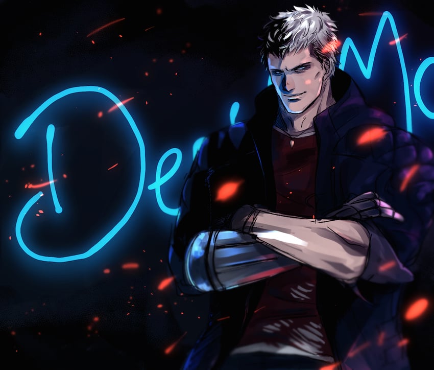 nero (devil may cry and 1 more) drawn by nama29_m