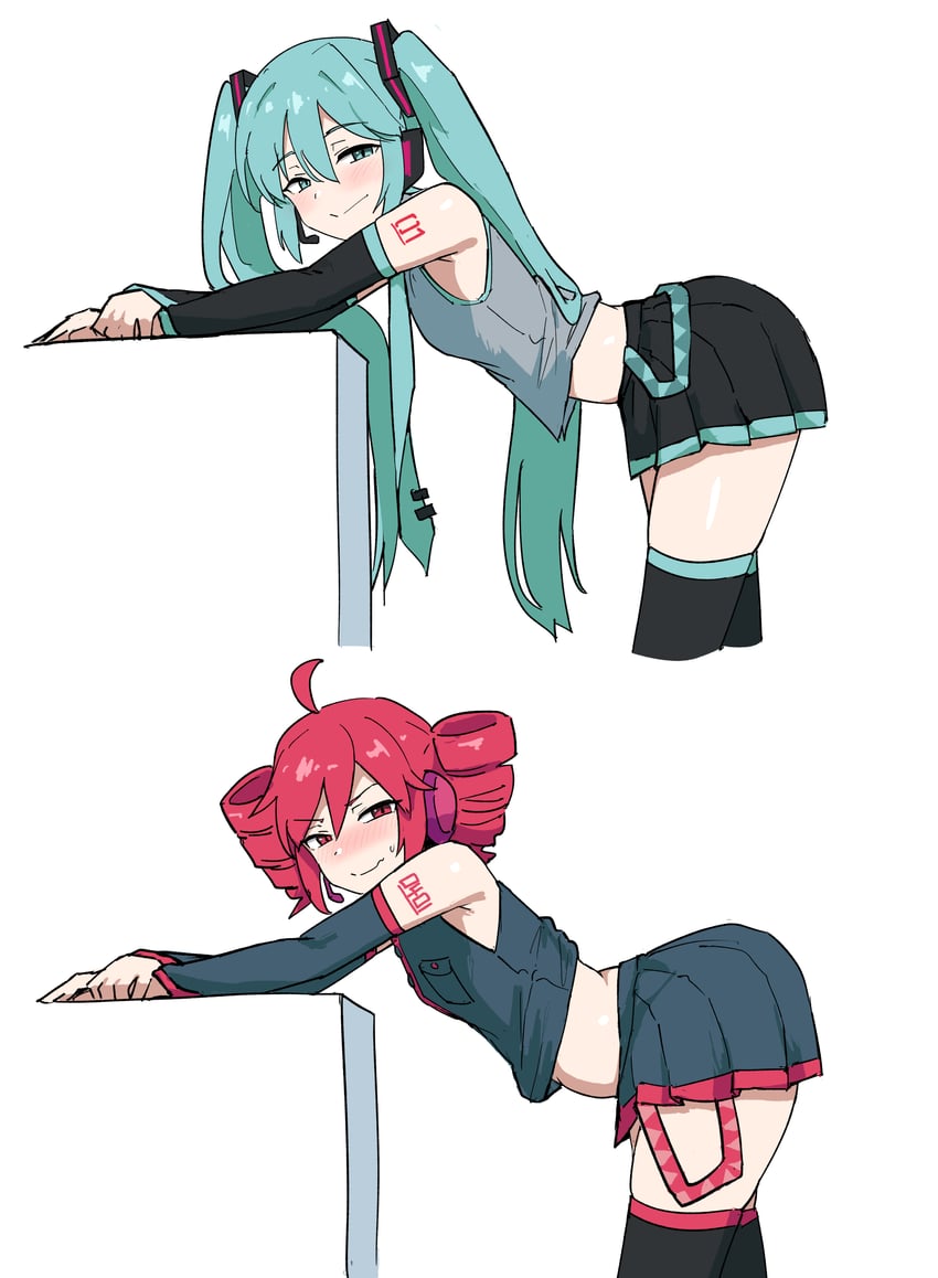 hatsune miku and kasane teto (vocaloid and 1 more) drawn by tenten_(chan4545)