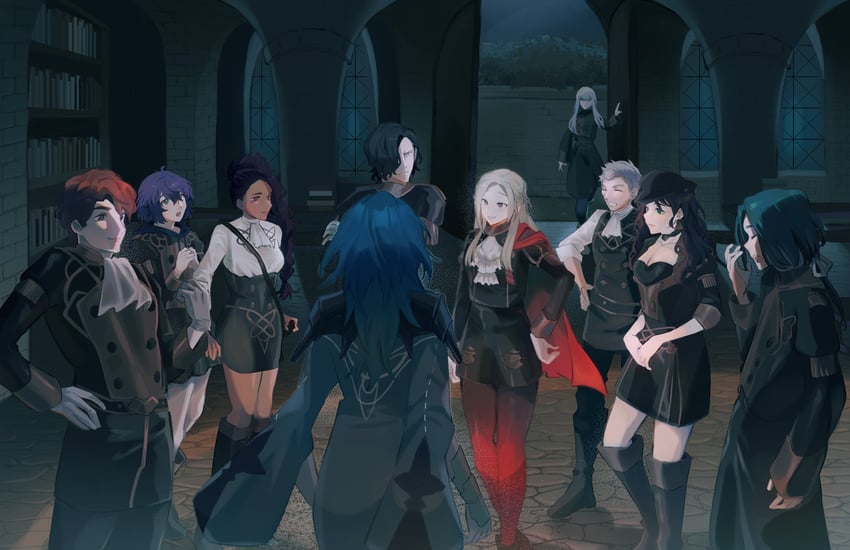 female byleth, edelgard von hresvelg, lysithea von ordelia, dorothea arnault, bernadetta von varley, and 5 more (fire emblem and 1 more) drawn by bunsketches