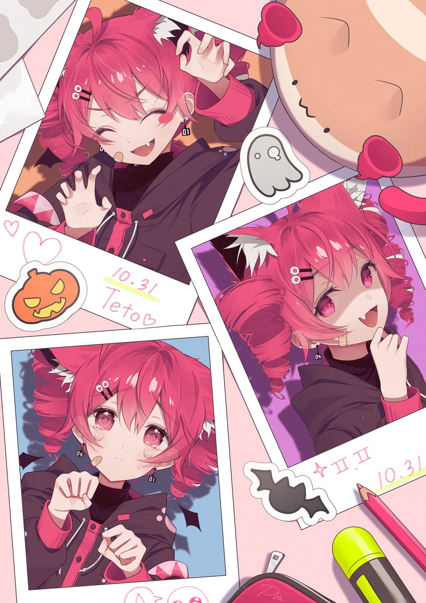 kasane teto and kasane neko (utau and 1 more) drawn by pm_(lily112100)