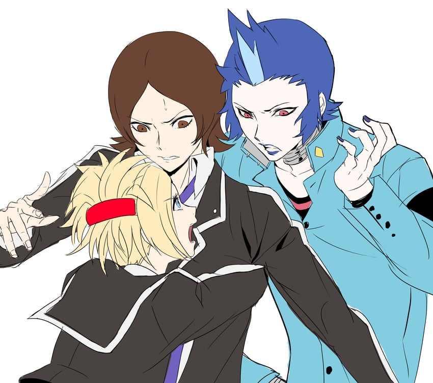 suou tatsuya, lisa silverman, and mishina eikichi (persona and 2 more) drawn by igusaharu
