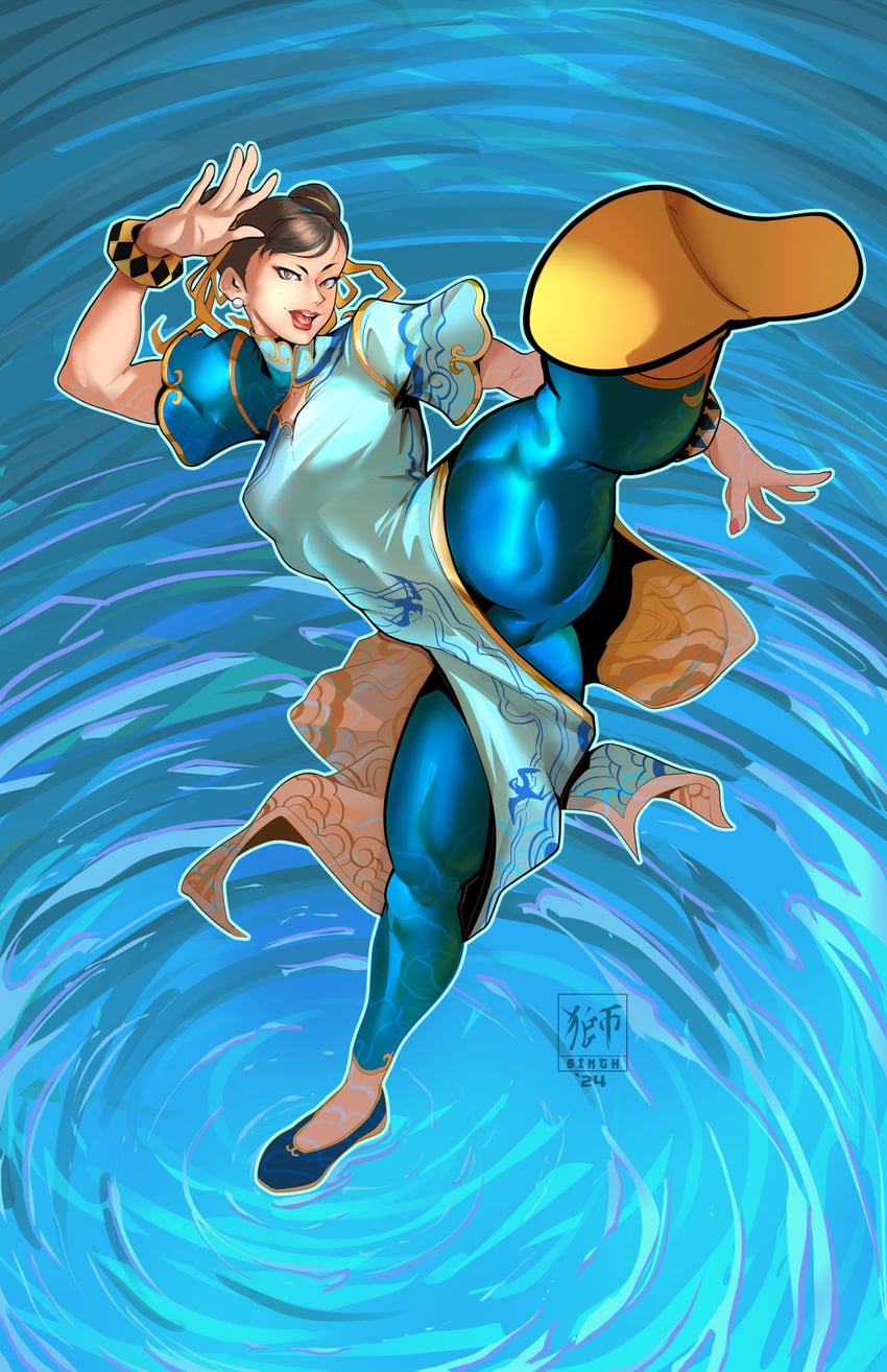 chun-li (street fighter and 1 more) drawn by a.b.singh