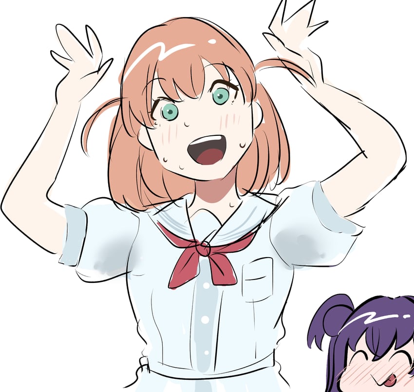 hinoshita kaho and otomune kozue (love live! and 1 more) drawn by okpriko