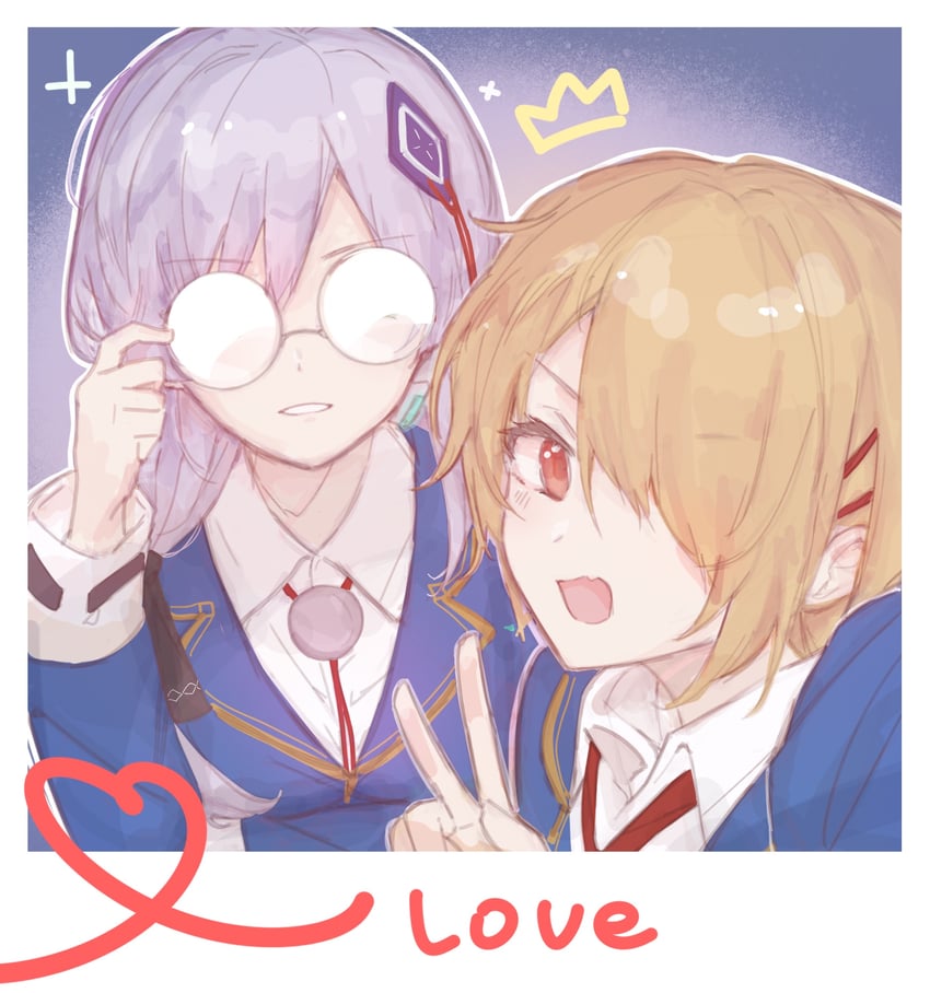 kayamori ruka and izumi yuki (heaven burns red) drawn by scorpio95715391