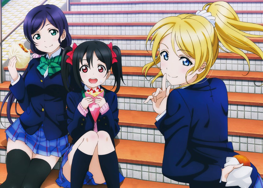 tojo nozomi, yazawa nico, and ayase eli (love live! and 1 more)