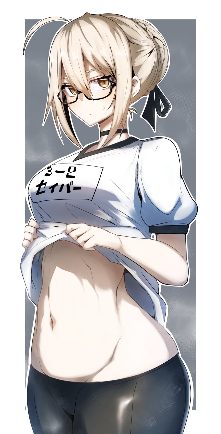 artoria pendragon and mysterious heroine x alter (fate and 1 more) drawn by gin_moku