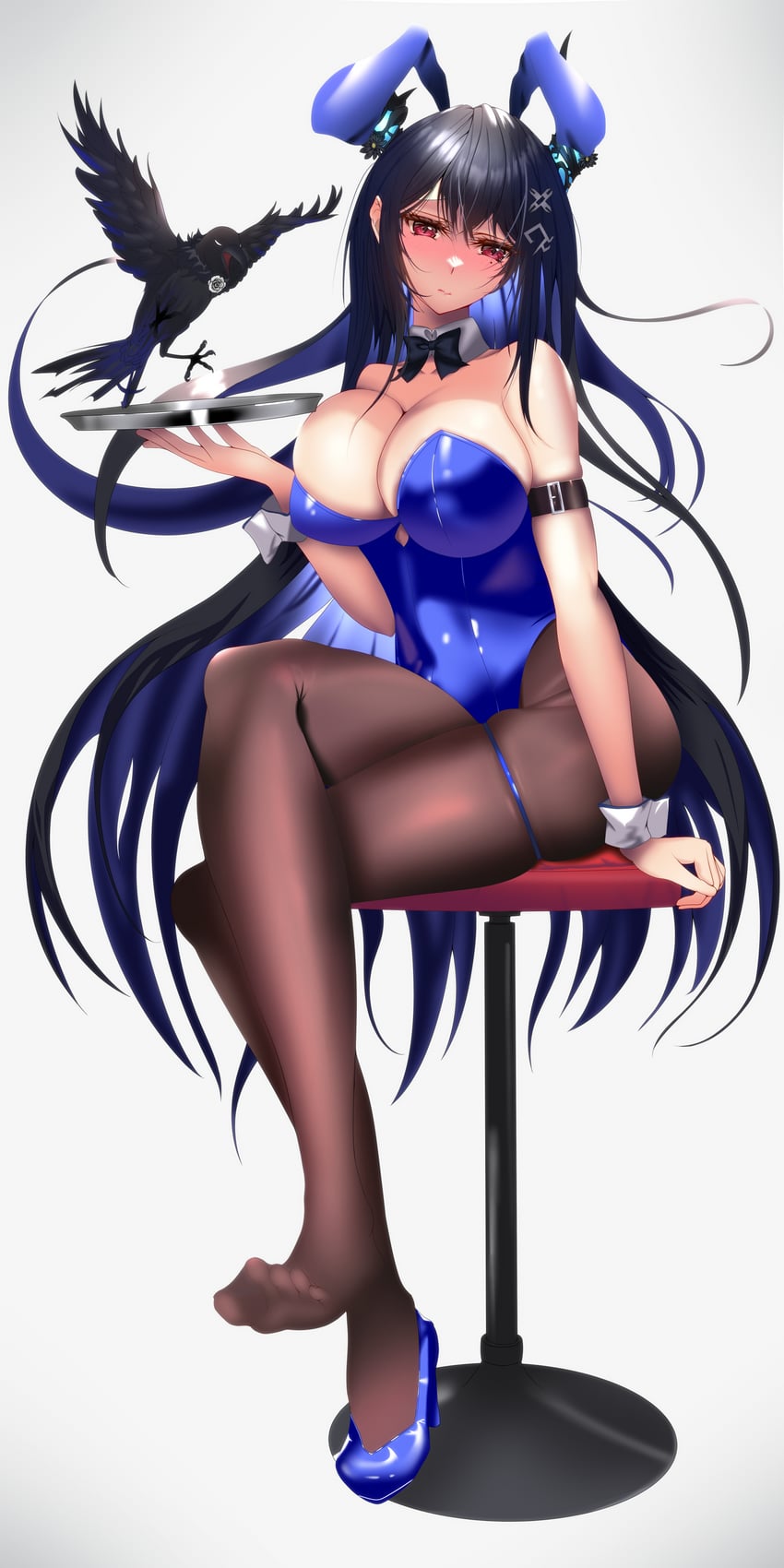 nerissa ravencroft and shadow (hololive and 1 more) drawn by hazamaito