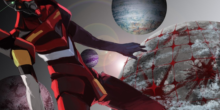 eva 02 (neon genesis evangelion and 2 more) drawn by geisha-geisha-
