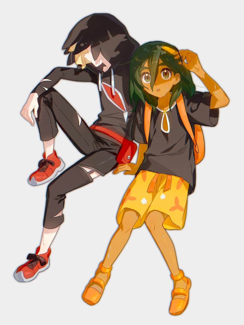 gladion and hau (pokemon and 1 more) drawn by fua1heyvot4ifsr