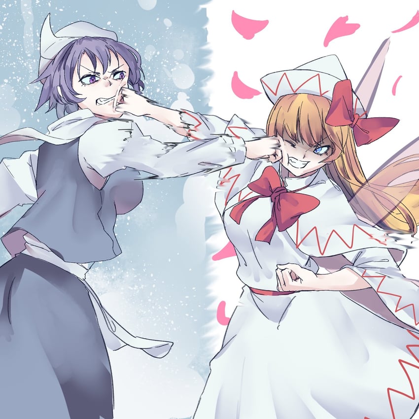 letty whiterock and lily white (touhou) drawn by kanaria_(bcomn)