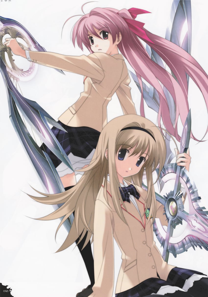 sakihata rimi and nishijou nanami (chaos;head) drawn by sasaki_mutsumi