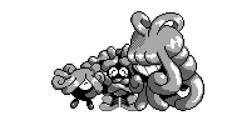 tangela, monja, and jaranra (pokemon and 1 more) drawn by ioxodonta